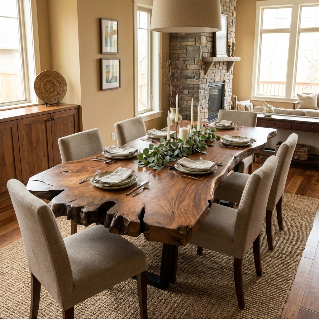 Masivní stůl MASIVIO u zákazníka doma